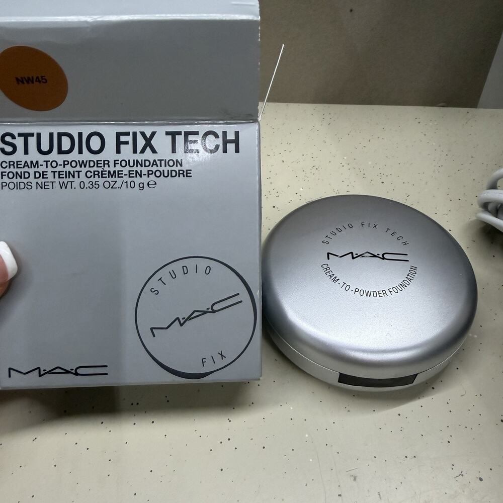 MAC Studio Fix Tech Cream-To-Powder Foundation NW45 Full Size NIB 0.35oz/10g NEW